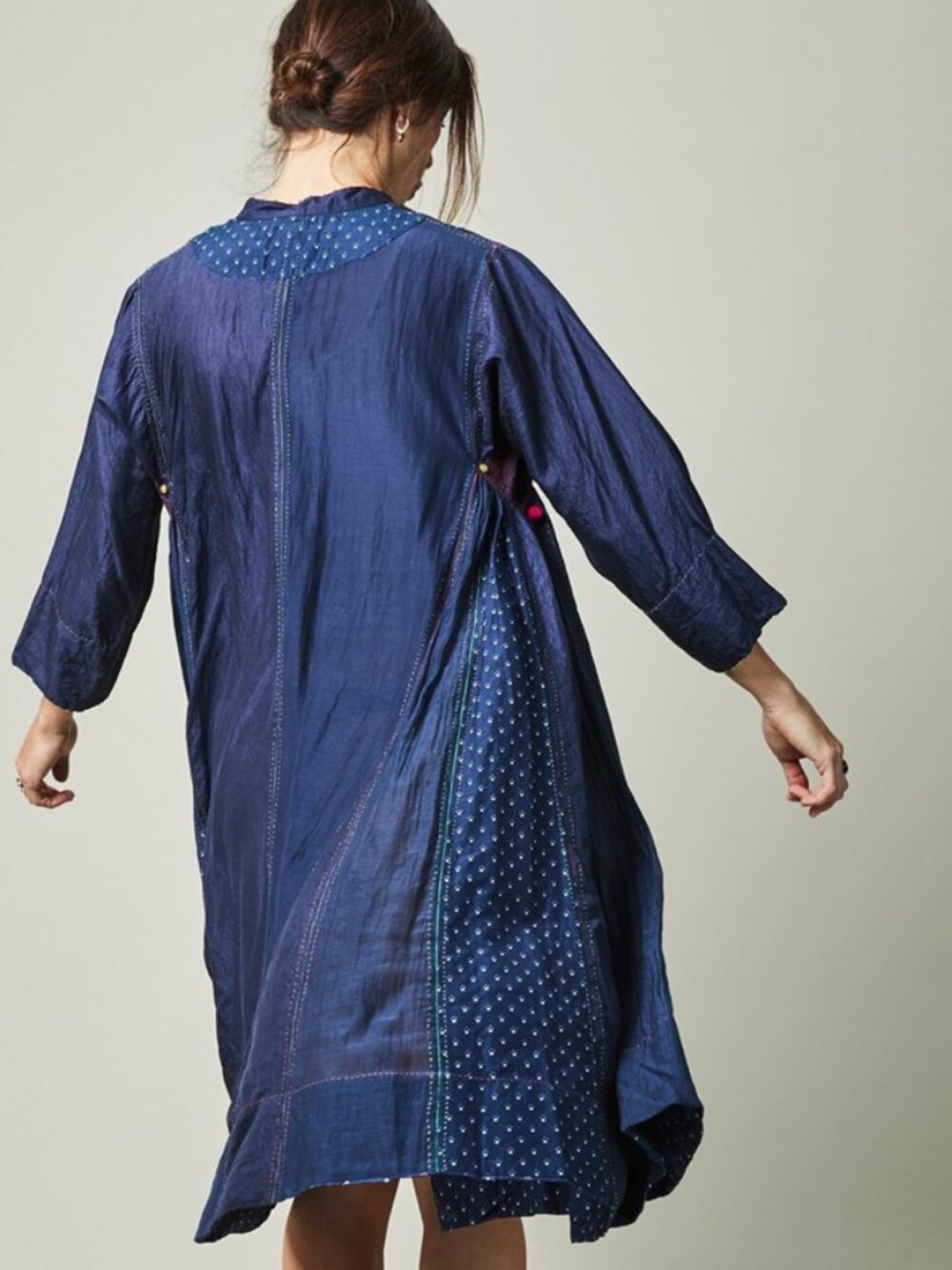 Pero Tunic Wrap Dress in Navy 36 XS - Picture 2 of 5